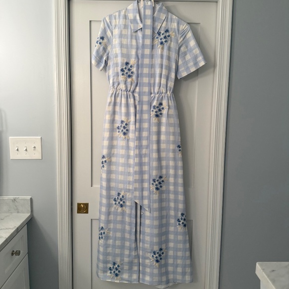 Sachin & Babi Kathryn Embroidered Maxi Shirtdress, Size 6, Excellent Condition - Picture 7 of 10